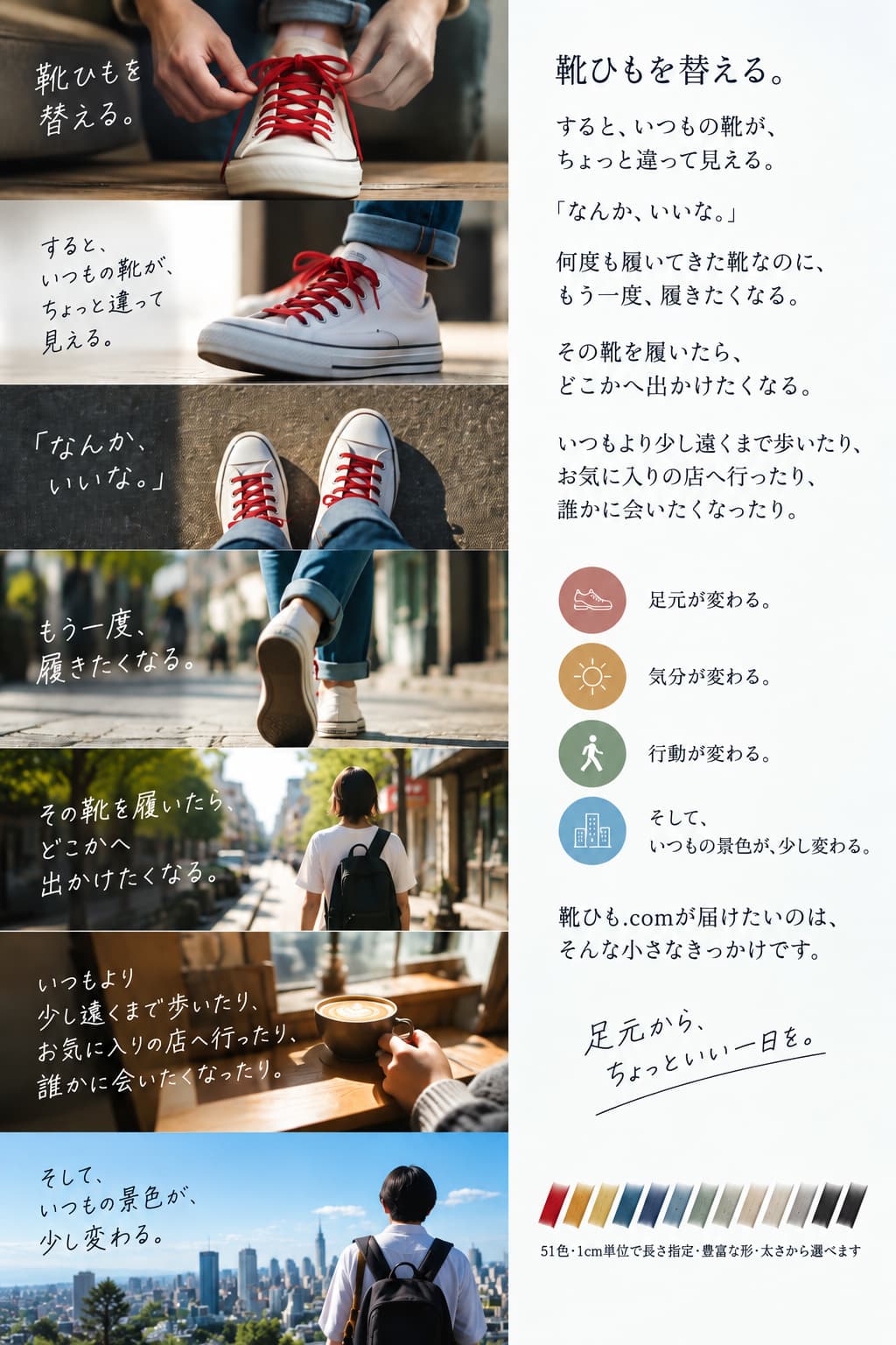 靴ひもを替えると人生が変わる